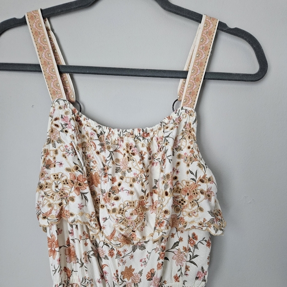 American Eagle Floral Jumpsuit, Size Medium, Multicolor - Picture 4 of 6